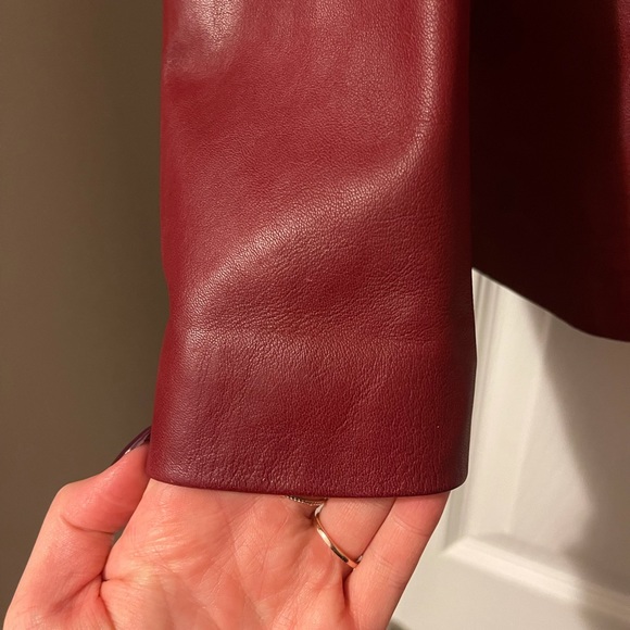 Danier - Genuine red leather jacket - Picture 4 of 6